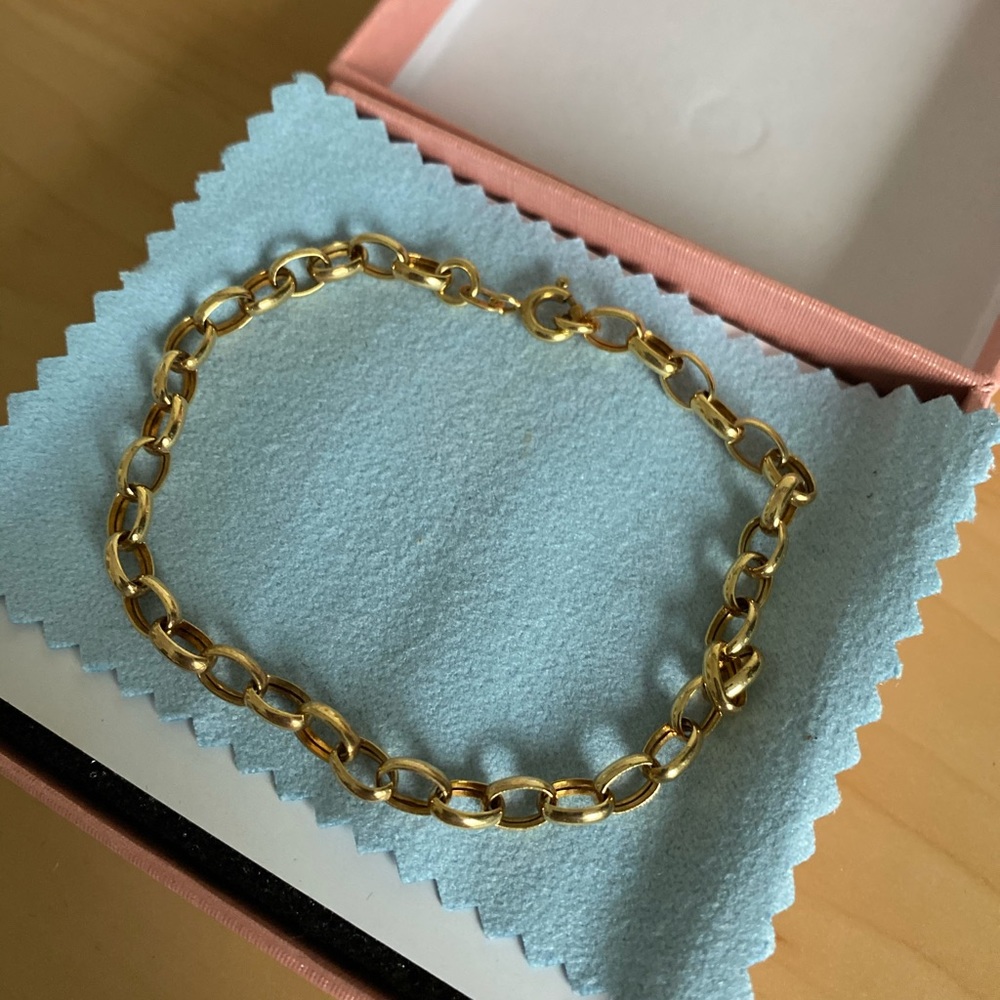 Italian 14K Gold Charm Bracelet